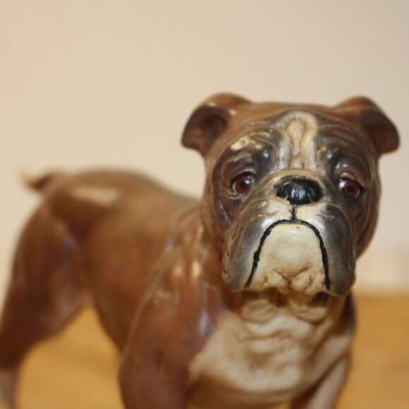 Vtg Ceramic English Bulldog Best In Show Stance Hand-Painted Collectible figurin - Picture 5 of 7